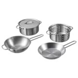 IKEA DUKTIG Real Stainless Steel Mini Cookware Set for Kids